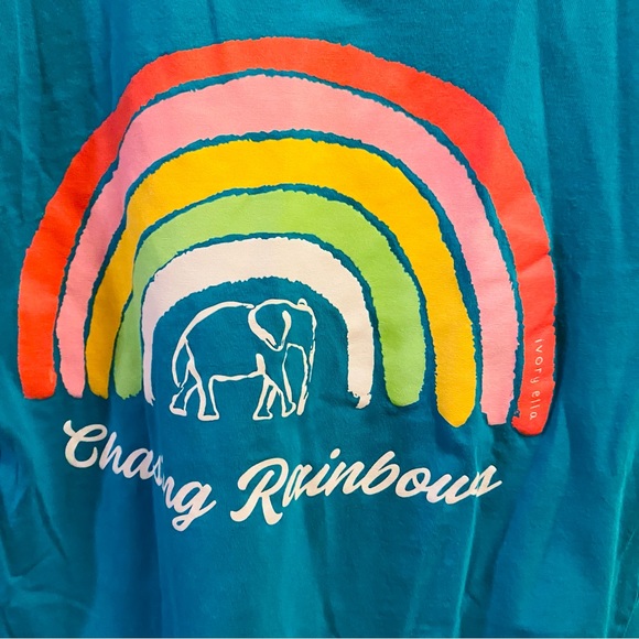 ⭐️ IVORY ELLA Chasing Rainbows Blue Tee Shirt - Picture 5 of 5